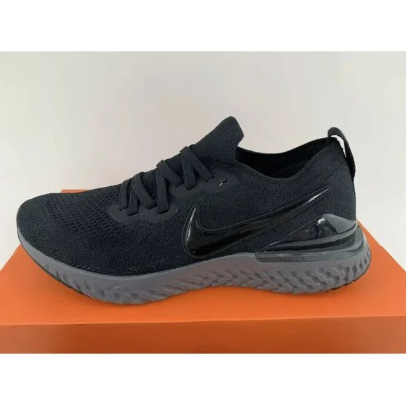 Nike Epic React Flyknit 2 Black Anthracite Men's Running Shoes Gray - Picture 5 of 11